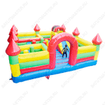 Коммерческий надувной батут "Красочный дворец" 6*6*2,5 м