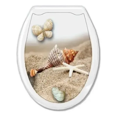 Сиденье жесткое с рис. Ракушка Бабочка