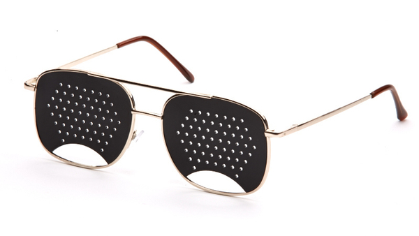 Перфорационные очки-тренажеры мужские золото