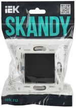 SKANDY Выключатель 1-клавишный кнопочный 10А SK-V14Bl черный IEK