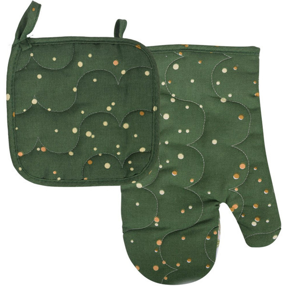 Набор из 2-х предметов прихватка с рукавицей «Лес+конфетти» МТ22-259