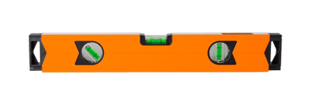Уровень алюминиевый «Магнитный» 400мм 3 глазка фрезерованный Вихрь
