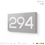 Номер на дверь 294, табличка на дверь для офиса, квартиры, кабинета, аудитории, склада, серая 120х70 мм, Айдентика Технолоджи