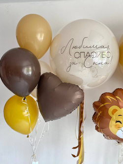 Воздушные шары на выписку мальчика Лев №3483
