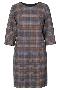 Платье женское 1390Аг, клетка #406Кл051390Аг