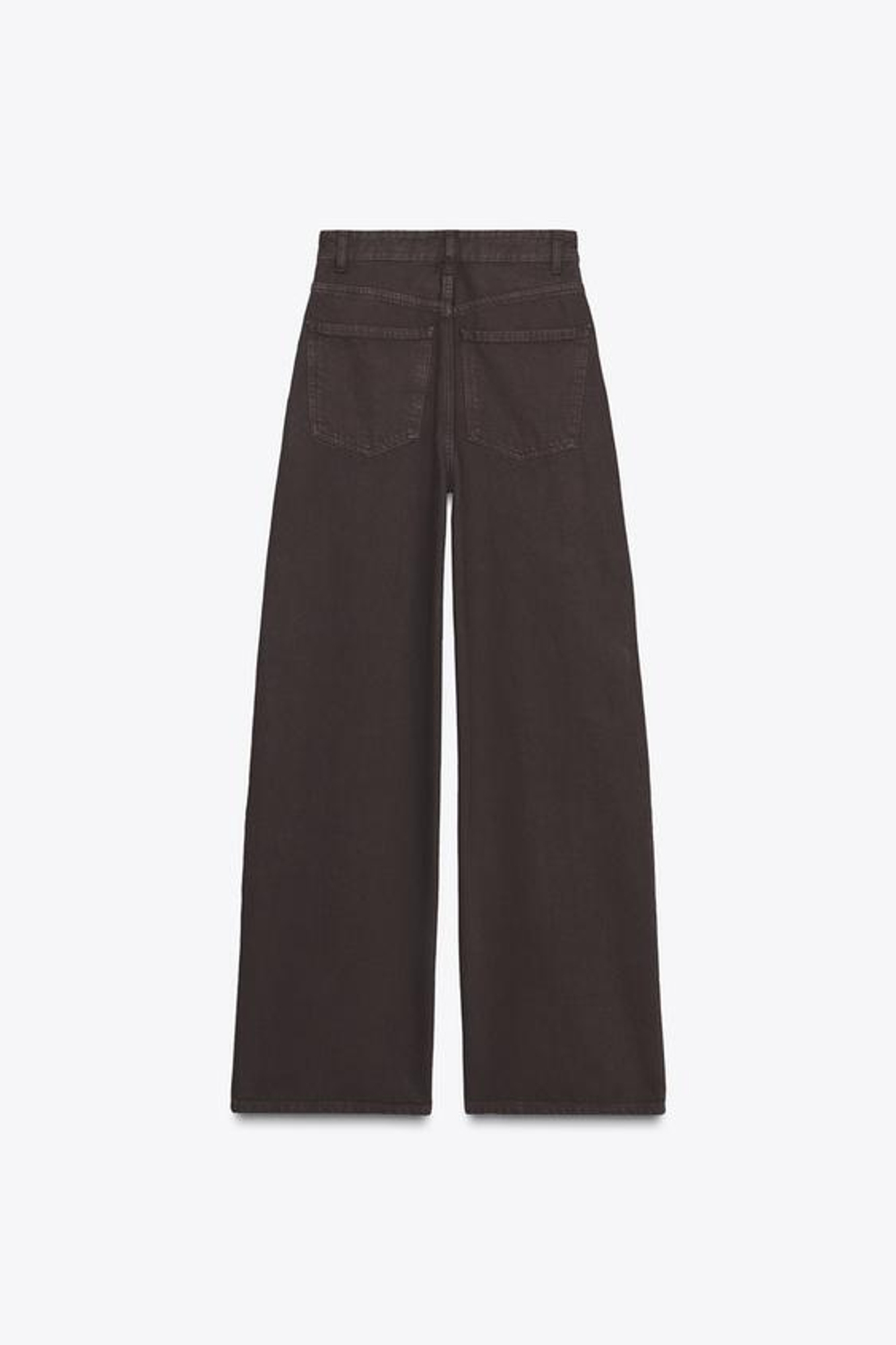 ZARA ДЖИНСЫ TRF EXTRA WIDE LEG С ВЫСОКОЙ ПОСАДКОЙ, КОРИЧНЕВЫЙ