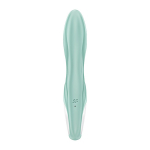 Зеленый вибратор-кролик 20,4см с функцией расширения Satisfyer Air Pump Bunny 5+ J2018-257