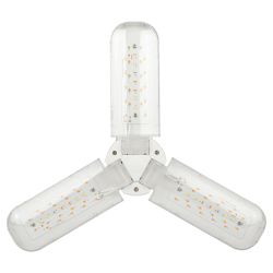 Фитолампа для растений светодиодная ЭРА FITO-24W-RB-E27-FOLD 3-х лепестковая красно-синего спектра 24 Вт Е27 | Фитолампы Е27