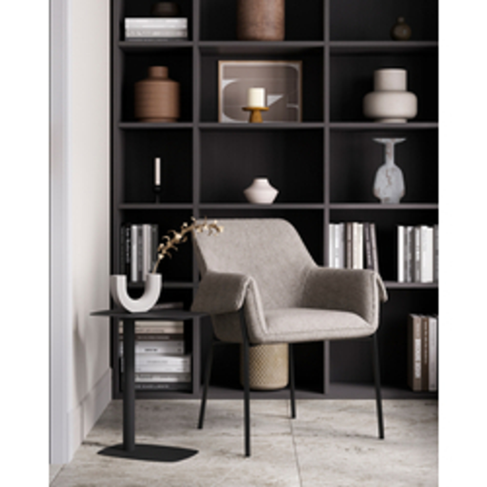 Кресло лаунж Бесс альпака серый