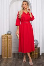 Платье с поясом Доминанта НЬЮ (алое) П14614-16М LT Collection