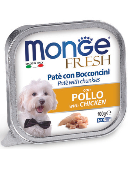 Влажный корм Monge Dog Fresh для собак, с курицей 100 г