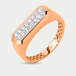 Кольцо женское из розового золота 585 пробы с фианитами (арт. 902901-1102)