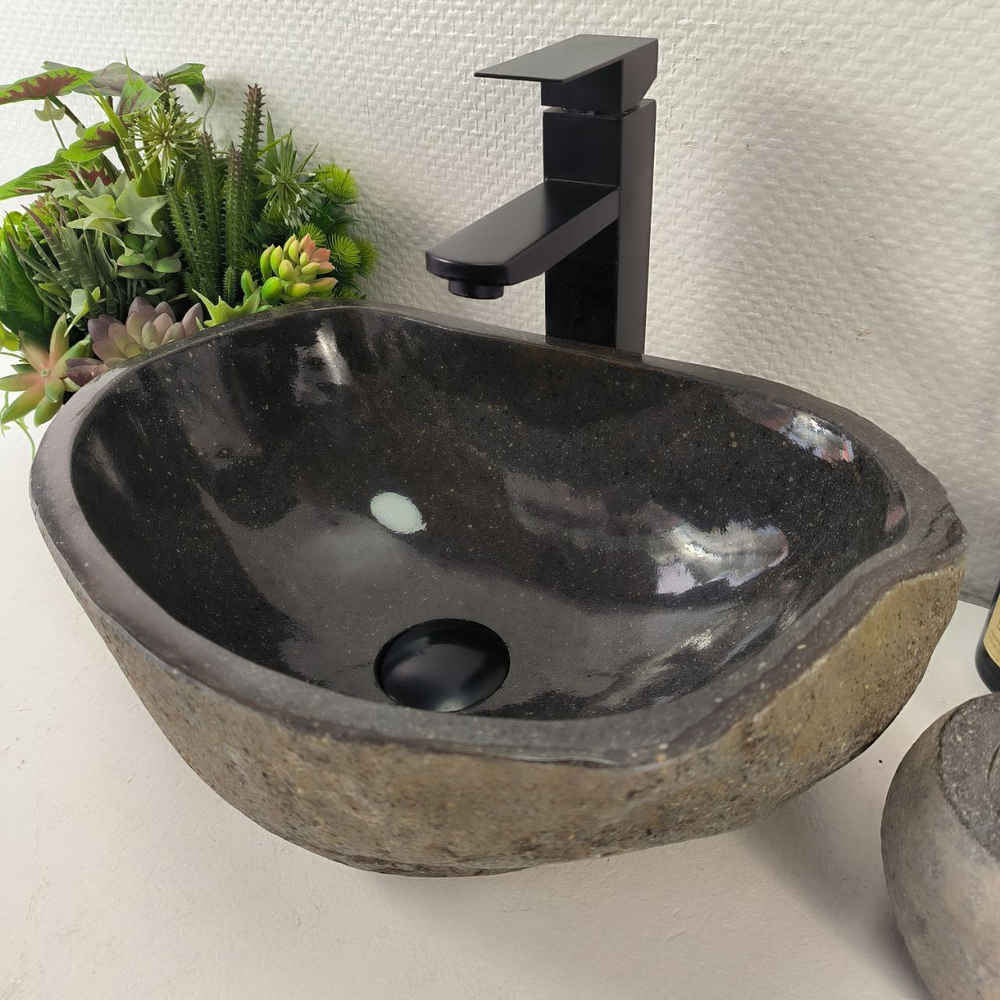 Раковина из речного камня RS-65448 41*29*15 0855