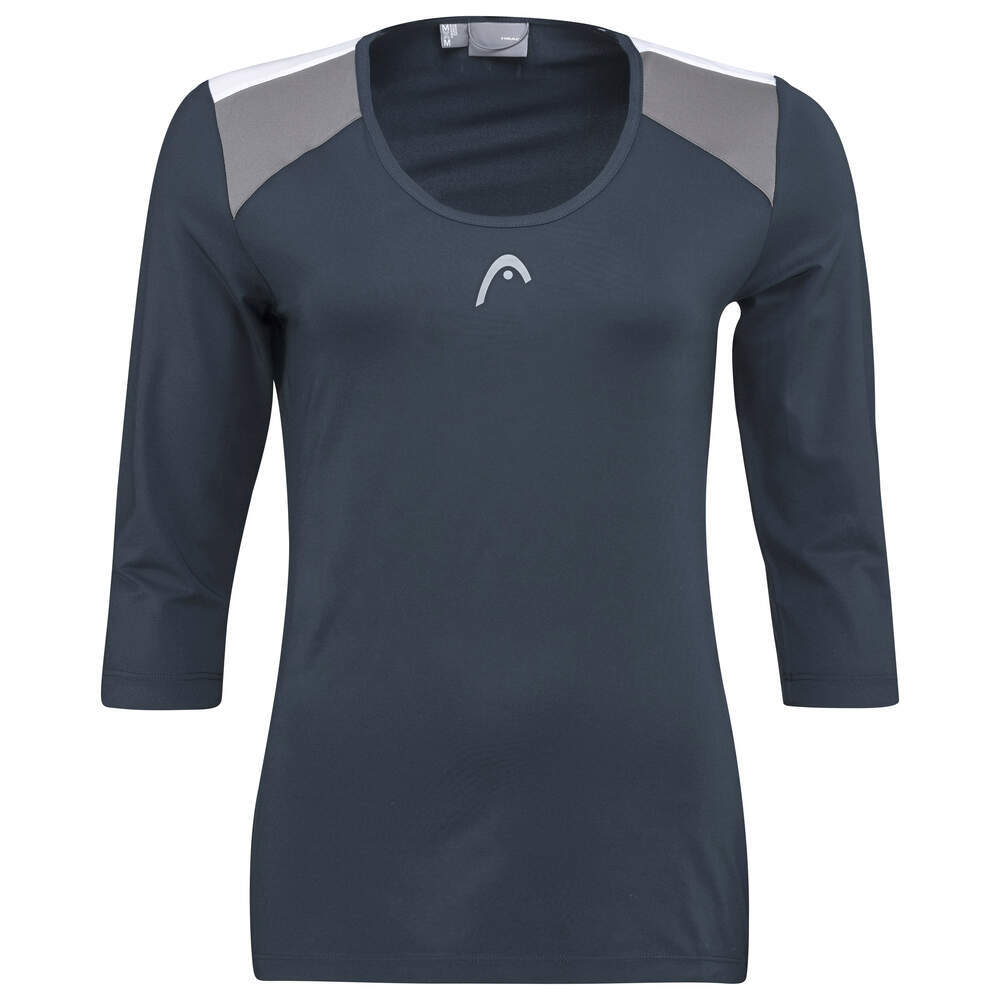 Женская теннисная футболка   Head Club 22 Tech 3/4 Shirt - navy