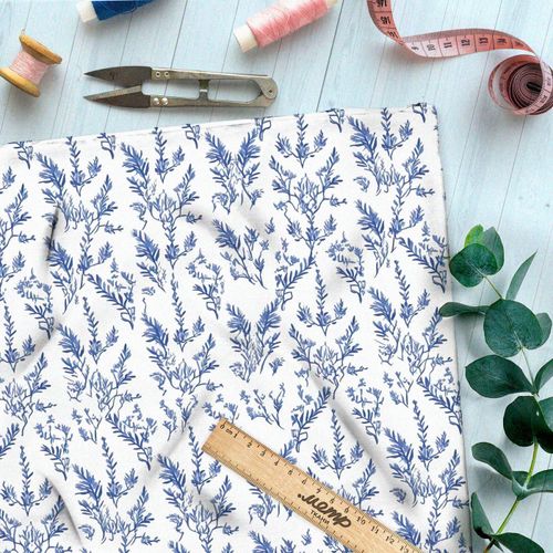 Ткань премиум сатин мелкие полевые цветы