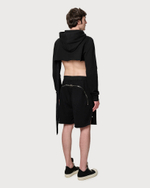 RICK OWENS DRKSHDW ШОРТЫ ЧЕРНЫЕ С МОЛНИЯМИ HOLLYWOOD