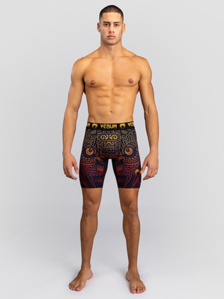 Шорты компрессионные Venum Quetzal Fury Black/Fury Red/Tangerine