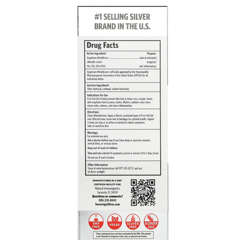 Sovereign Silver, гель для оказания первой помощи, 59 мл (2 жидк. унции)