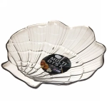 Тарелка пластиковая «Ракушка» 16*17см кофейная