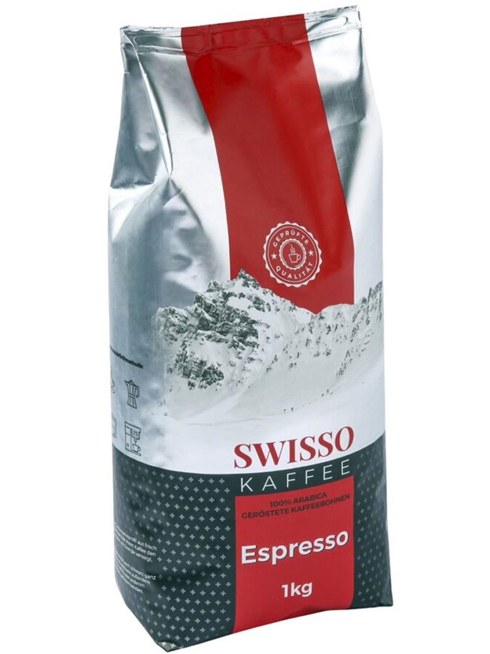 Кофе в зёрнах Espresso 1 кг Swisso Kaffee 100% Арабика