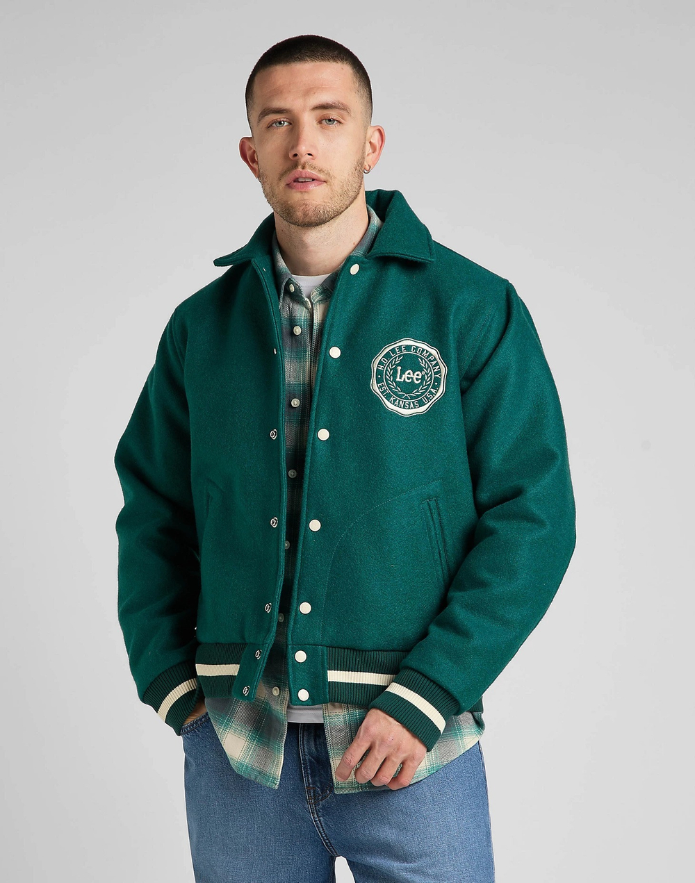Куртка утепленная мужская LEE VARSITY JACKET ESMERALDA