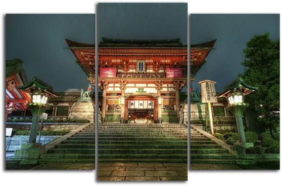 Модульная картина "Японский храм"