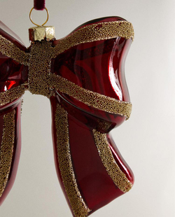 ZARA HOME УКРАШЕНИЯ ДЛЯ РОЖДЕСТВЕНСКОЙ ЁЛКИ В ФОРМЕ БАНТА, КРАСНЫЙ