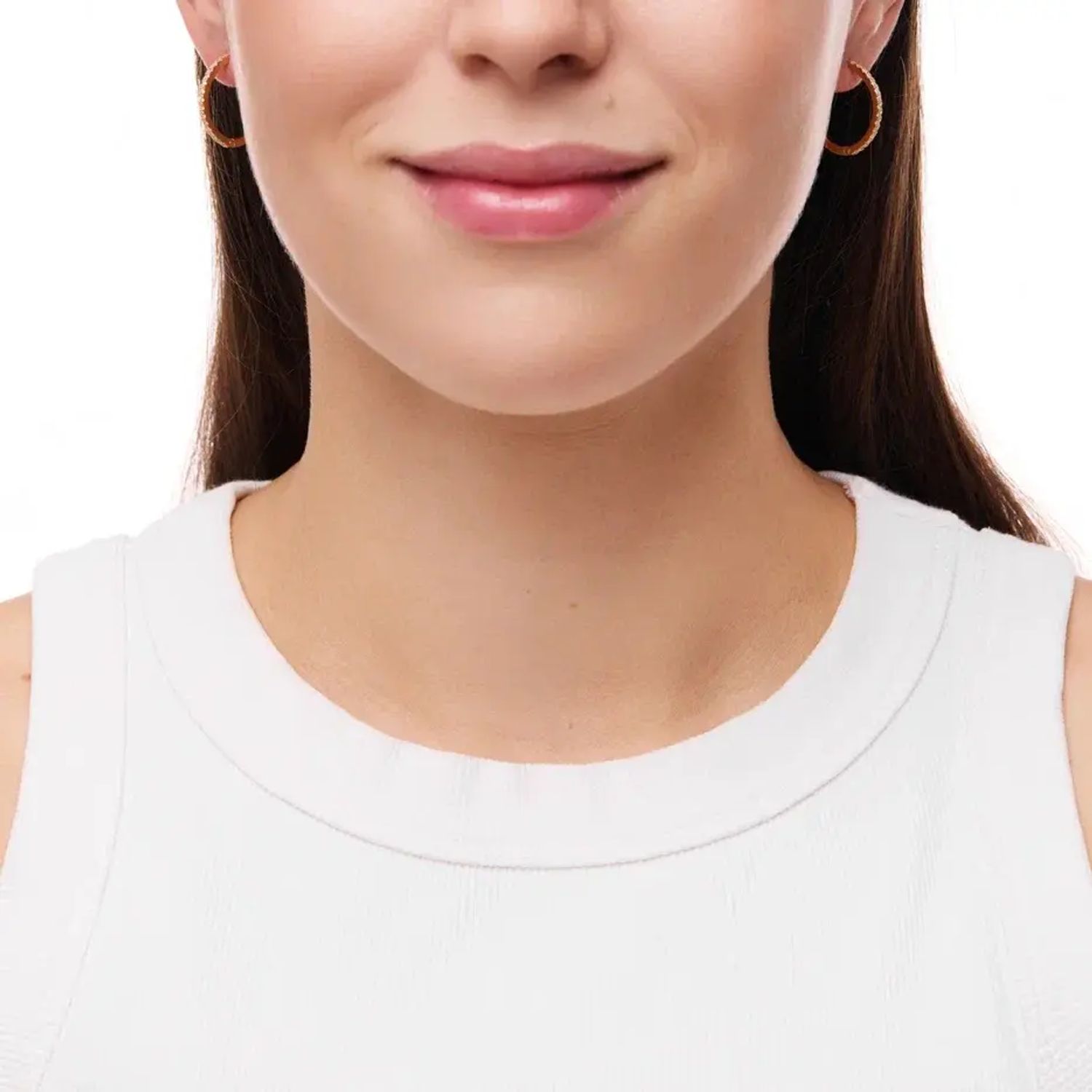 Серьги Clear Row Earrings -Gold