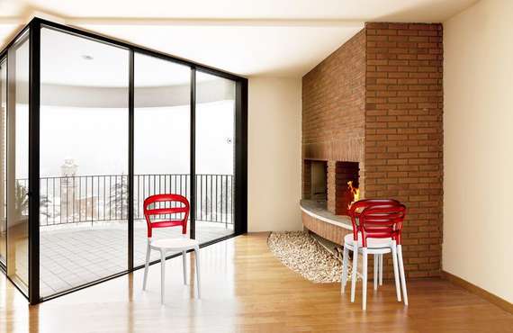 Стул Miss Bibi белый/красный