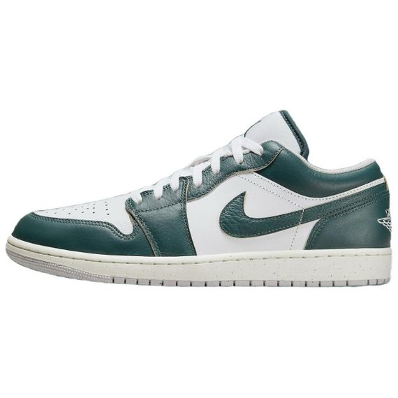 Jordan Air Jordan 1 Винтажные баскетбольные кроссовки Low Топ Oxidized Зеленый/Белый Парус Нейтральный серый Мужские