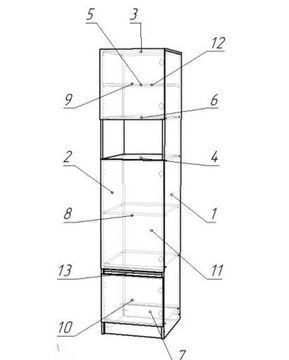 Шкаф-пенал ДЕСТИНИ-4