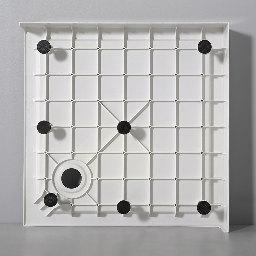 Душевой поддон квадратный RGW SMC-W Белый (Уценка) (900x900)