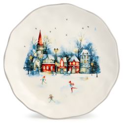 ТАРЕЛКА ЗАКУСОЧНАЯ AGNESS "С НОВЫМ ГОДОМ!" 23*3,5 СМ