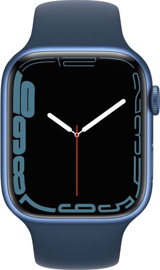 Apple Watch Series 7, 45 мм, корпус из алюминия синего цвета, спортивный ремешок «синий омут»