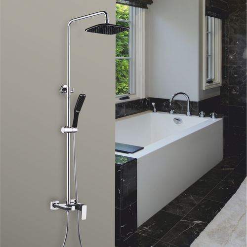 12062-C Душевой релинг (ЧЕРНЫЙ) GANZER  (4/1шт)