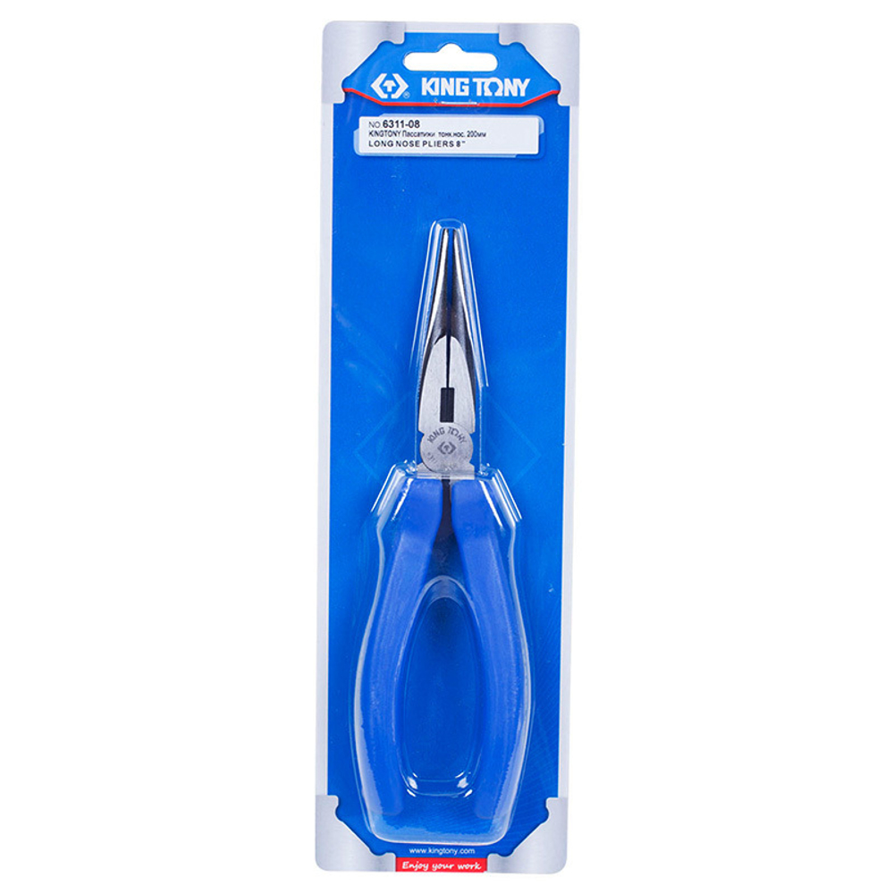 KING TONY (6311-08) Плоскогубцы тонконосые 200 мм
