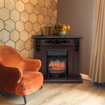 Каминокомплект Real Flame Dominica Corner DN с очагом Fobos Lux Black RC (угловой)