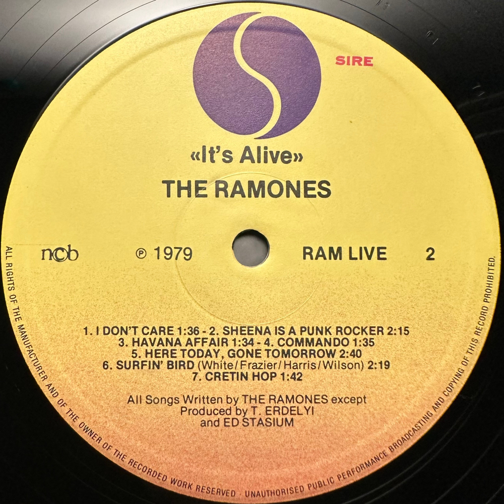 Ramones - It's Alive 2LP (Скандинавия 1979г.)
