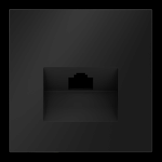 Накладка для розетки компьютерной RJ45 кат.6 S70 (черный матовый) Voltum VLS001308