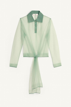 ZARA ФУТБОЛКА-ПОЛО ИЗ ТОНКОГО ТРИКОТАЖА - LIMITED EDITION, ЦВЕТ МОРСКОЙ ВОЛНЫ