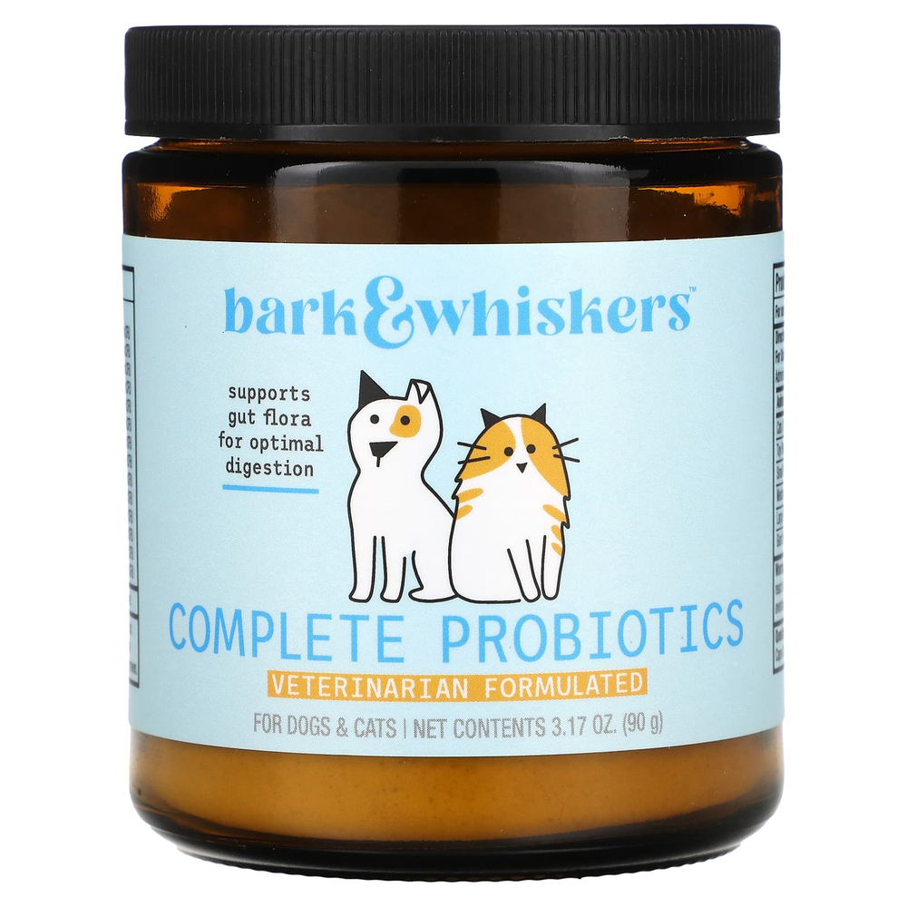 Dr. Mercola, Bark & Whiskers™, полноценный пробиотик, для кошек и собак, 90 г (3,17 унции)