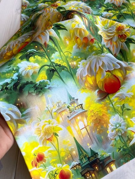 ФЭНТЕЗИ ЛИМОННОЕ 100% хлопок Handmade Fabrics 2