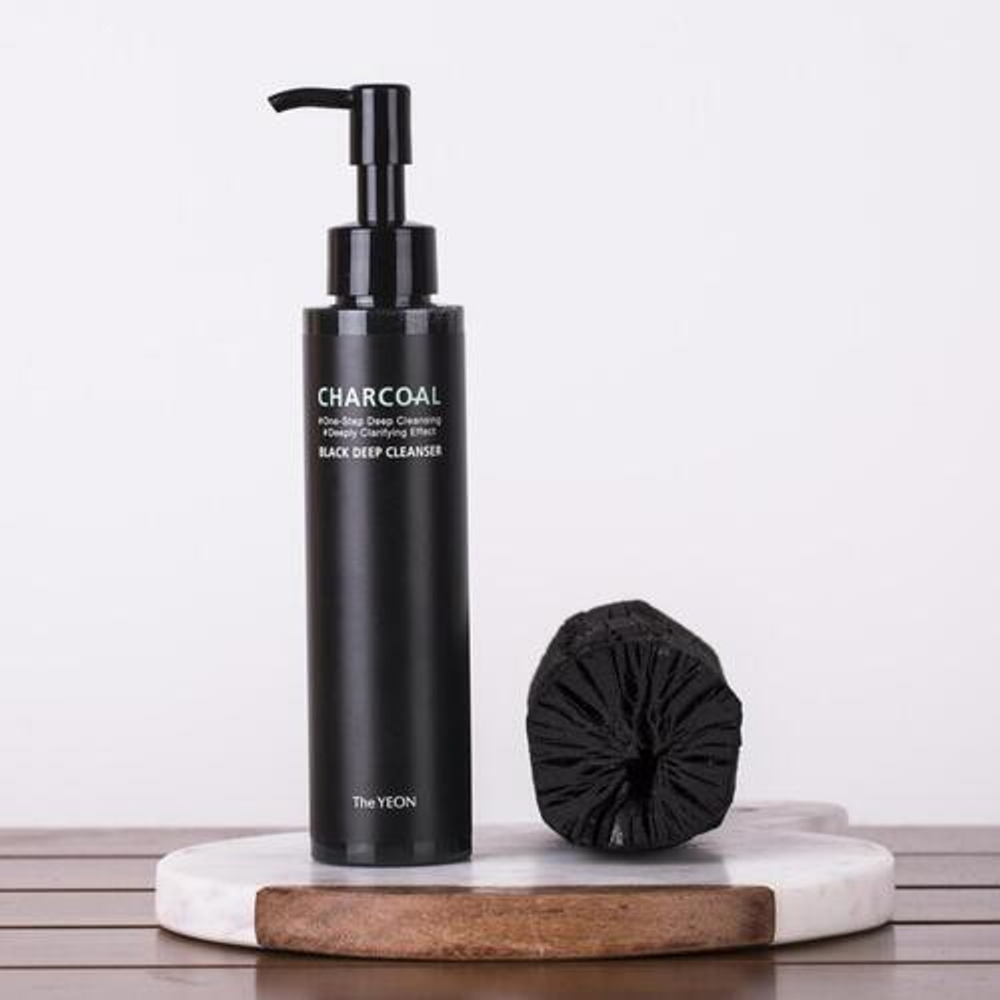 TheYEON Масло очищающее с древесным углём - Charcoal black deep cleanser, 150мл