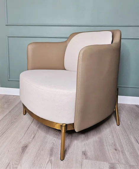 Кресло Pied de Poule, бежевое