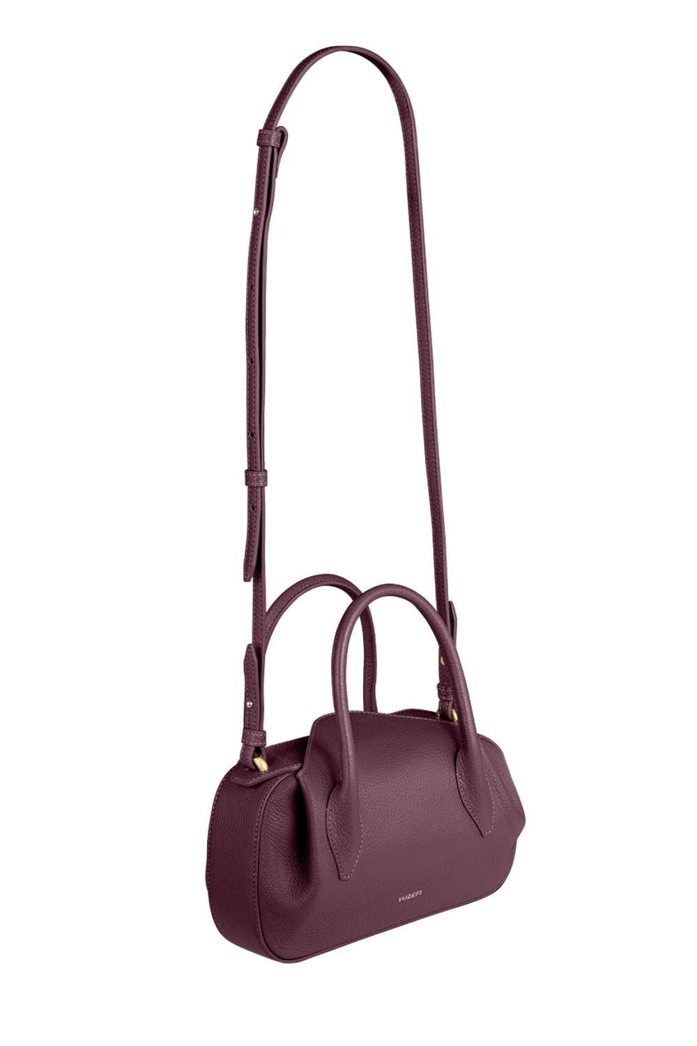 Сумка Yuzefi Oyster Mini Duffle - WINE PEBBLE GRAINED LEATHER