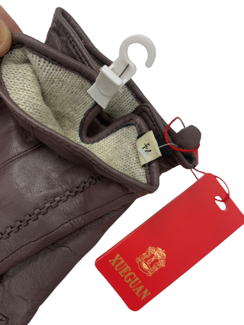 Перчатки. Женские. Материал верха: Кожаные. Подклад: трикотаж-шерсть.В упаковке 5 шт.