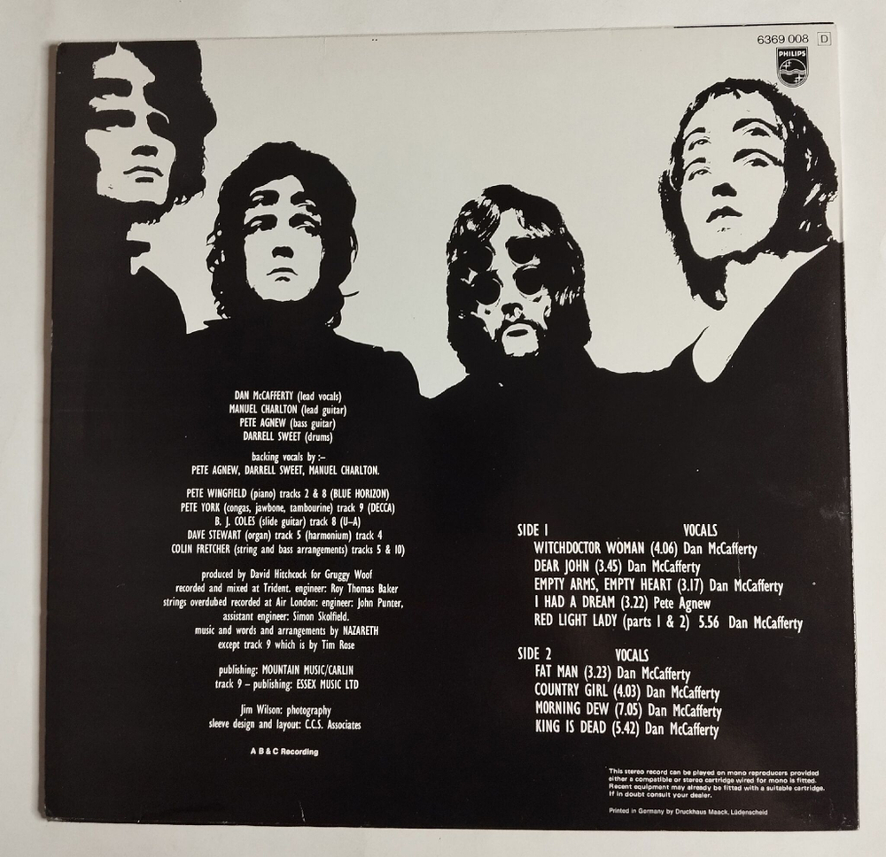 Винтажная виниловая пластинка LP Nazareth (Germany 1983)