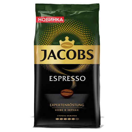 Кофе в зернах Jacobs Espresso, 1 кг (Якобс)