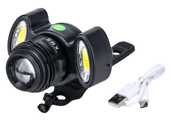 Велосипедная фара Чебурашка с проблесковыми маячками