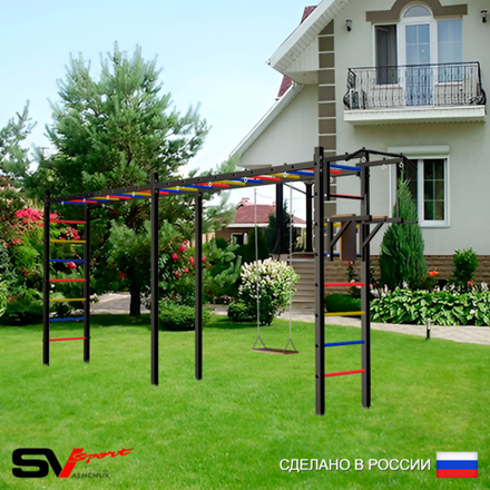 Уличная шведская стенка Sv Sport рукоход х 2 У53100 (Турник/Брусья/Деревянные)